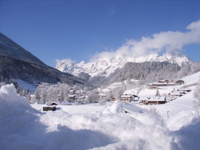 Blick ins Dorf Winter